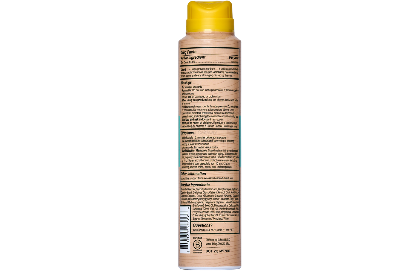 Spray Sunscreen | SPF 30 UVA/UVB Protection | Non-Greasy Mineral Sunscreen for Men H11