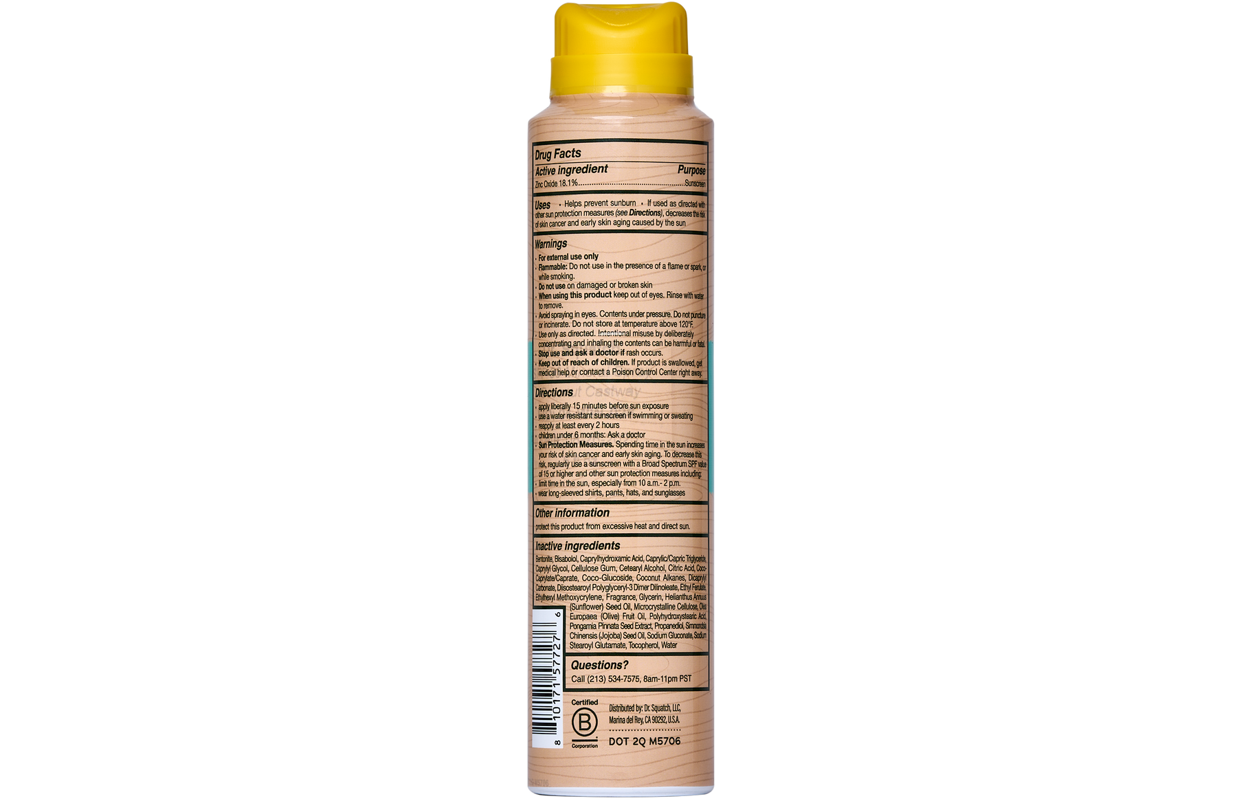 Spray Sunscreen | SPF 30 UVA/UVB Protection | Non-Greasy Mineral Sunscreen for Men H11