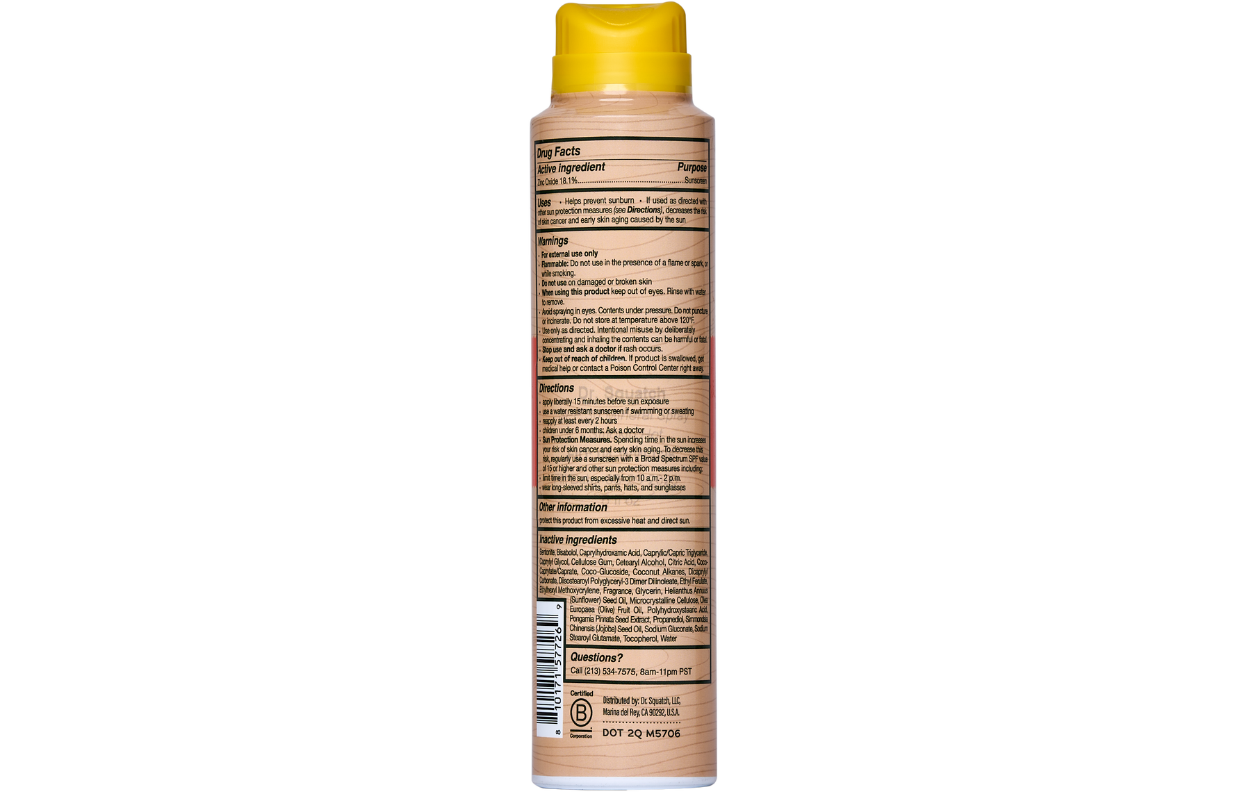 Spray Sunscreen | SPF 30 UVA/UVB Protection | Non-Greasy Mineral Sunscreen for Men H11