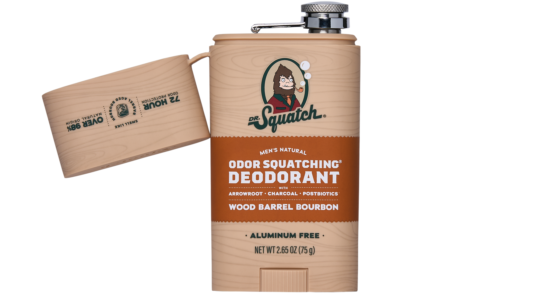 Wood Barrel Bourbon Deo Flask L16