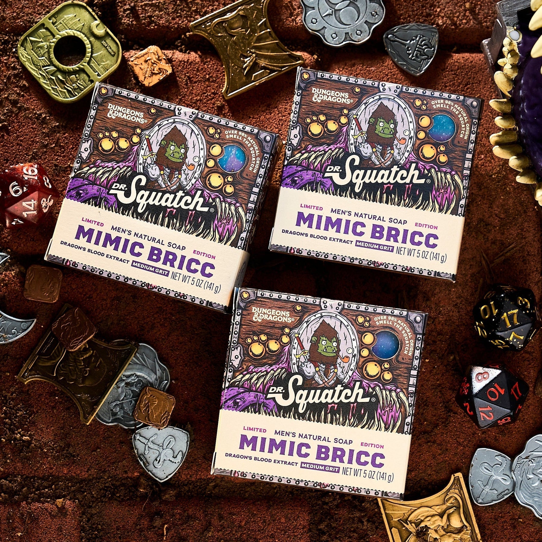 Dungeons & Dragons Mimic Bricc 3-Pack - Exclusive Limited Edition Bar Soap G8