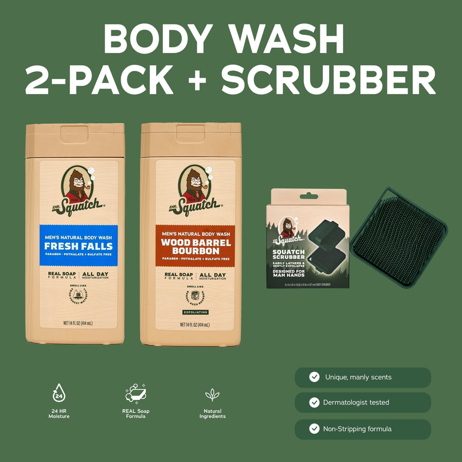 Body Wash 2-Pack + Scrubber L0